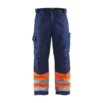 BLAKLADER 186218115389C52 - Pantalon haute-visibilité hiver Orange/Marine