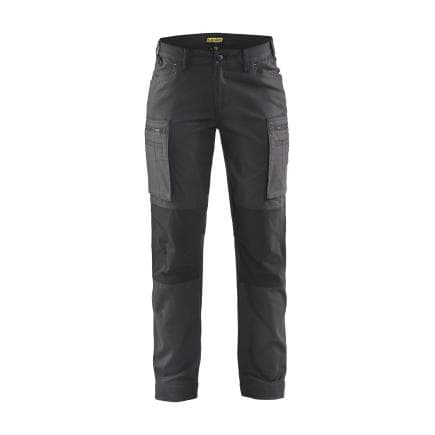 BLAKLADER 715911469899C42 - Pantalon Service avec stretch femme Gris Foncé/Noir