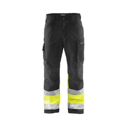 BLAKLADER 156225179933D112 - Pantalon Softshell haute-visibilité Noir/Jaune
