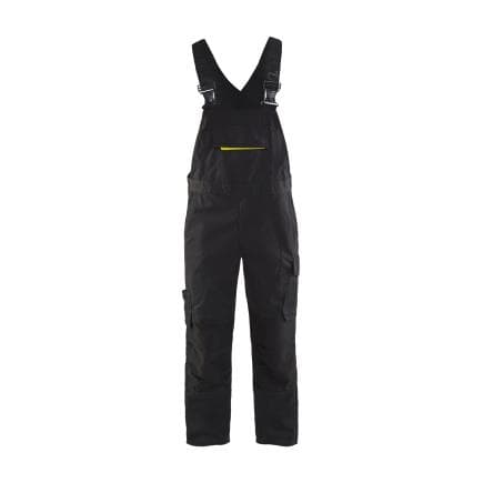 BLAKLADER 269513309933C50 - Cotte à bretelles avec stretch Noir/Jaune