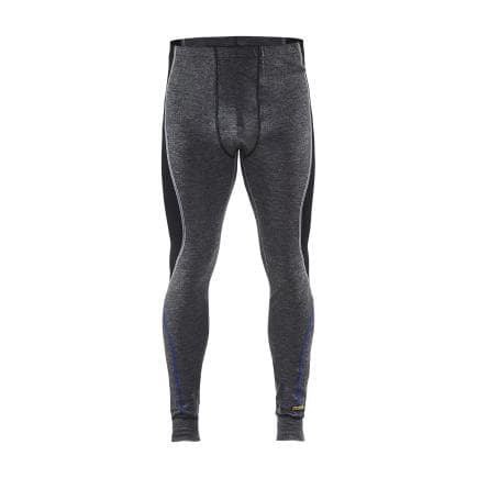 BLAKLADER 1849173296994XL - Bas de sous-vêtements WARM 100% merino Gris moyen/Noir