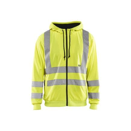 BLAKLADER 334619743300L - Sweat zippé à capuche haute-visibilité Jaune