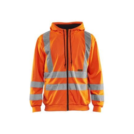 BLAKLADER 334619745300M - Sweat zippé à capuche haute-visibilité Orange