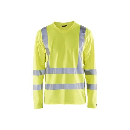 BLAKLADER 338110703300L - T-shirt manches longues haute-visibilité anti-UV Jaune