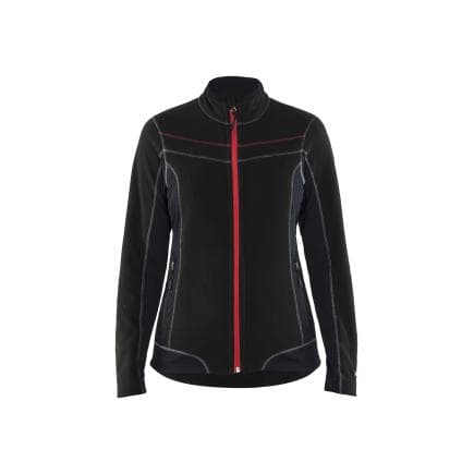 BLAKLADER 492410109956XXXL - Veste micropolaire femme Noir/Rouge
