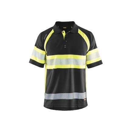 BLAKLADER 333810519933S - Polo haute-visibilité anti-UV level 1 Noir/Jaune