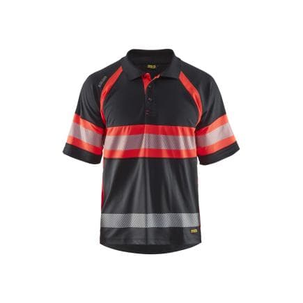 BLAKLADER 333810519955XXL - Polo haute-visibilité anti-UV level 1 Noir/Rouge