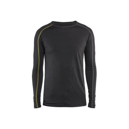 BLAKLADER 479917349835L - Haut de sous-vêtements XLIGHT 100% merino Gris foncé/Jaune