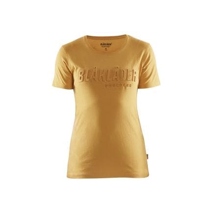 BLAKLADER 343110423709M - T-shirt imprimé 3D femme Miel doré