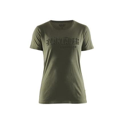 BLAKLADER 343110424109M - T-shirt imprimé 3D femme Vert automne