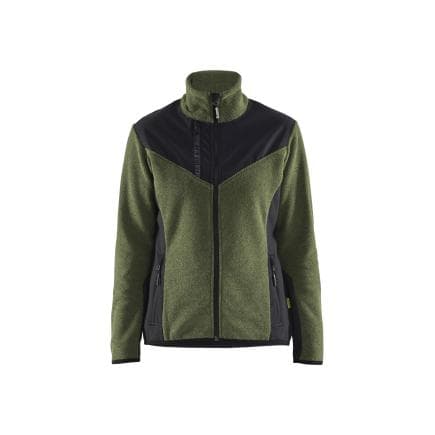 BLAKLADER 594325364199XXL - Veste tricotée Softshell femme Vert foncé/Noir