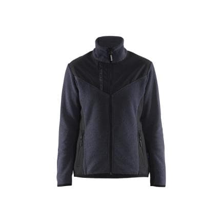 BLAKLADER 594325368699S - Veste tricotée Softshell femme Marine foncé/Noir