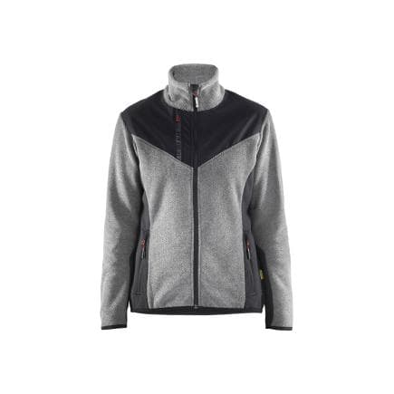 BLAKLADER 594325369099M - Veste tricotée Softshell femme Gris chiné/Noir