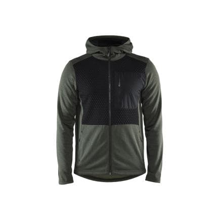 BLAKLADER 354025334199M - Sweat zippé à capuche Vert foncé/Noir