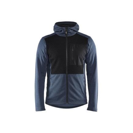 BLAKLADER 354025338299XL - Sweat zippé à capuche Bleu guède/Noir