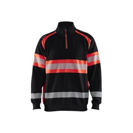BLAKLADER 355311589955M - Sweat haute-visibilité Noir/Rouge