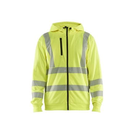 BLAKLADER 356525383300M - Sweat à capuche zippé haute-visibilité Jaune