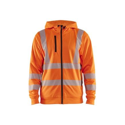 BLAKLADER 356525385300M - Sweat à capuche zippé haute-visibilité Orange