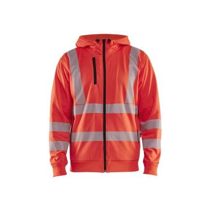 BLAKLADER 356525385500XXXL - Sweat à capuche zippé haute-visibilité Rouge