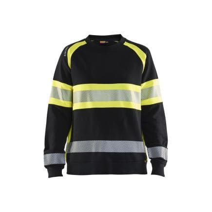 BLAKLADER 340911589933L - Sweat haute-visibilité femme Noir/Jaune