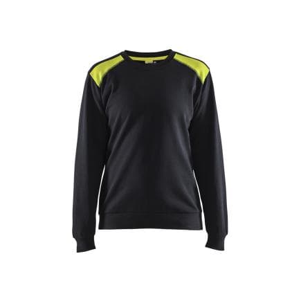 BLAKLADER 340811589933M - Sweat femme Noir/Jaune