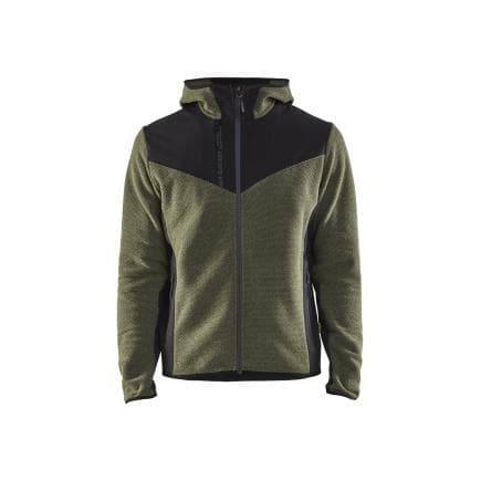 BLAKLADER 594025364199XXL - Veste tricotée Softshell Vert foncé/Noir