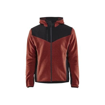 BLAKLADER 594025365999S - Veste tricotée Softshell Rouge brique/Noir