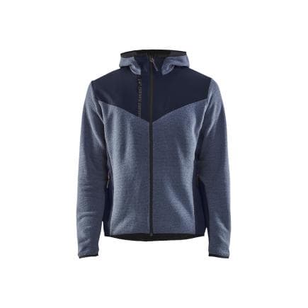 BLAKLADER 594025368286S - Veste tricotée Softshell Bleu guède/Marine foncé