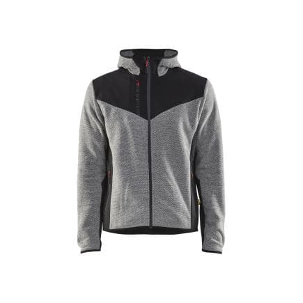 BLAKLADER 594025369099S - Veste tricotée Softshell Gris chiné/Noir