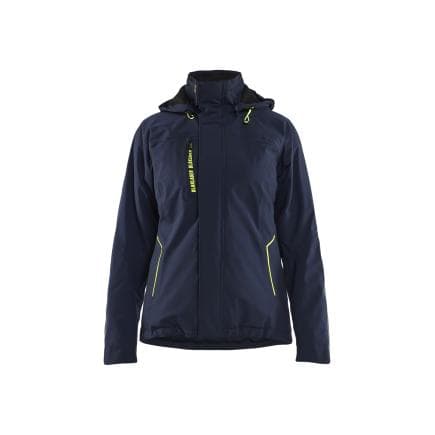 BLAKLADER 440819178633M - Veste hiver stretch 4D femme Bleu marine foncé/Jaune