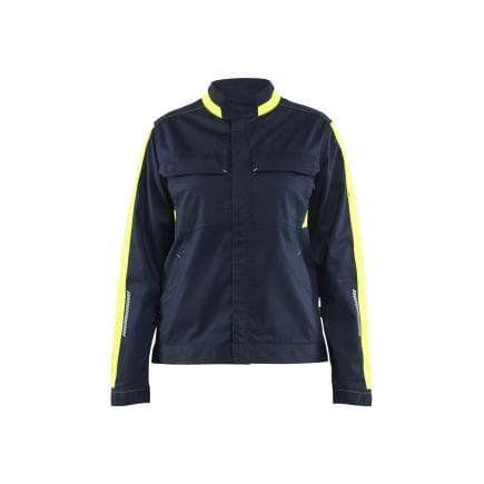 BLAKLADER 444318328633M - Veste Industry stretch femme Bleu marine foncé/Jaune