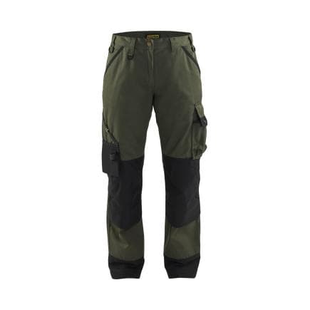BLAKLADER 715418354699C38 - Pantalon Garden femme Vert armée/Noir