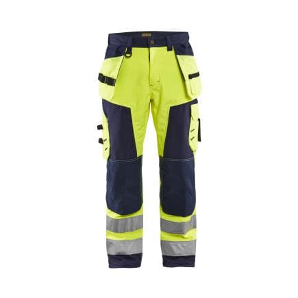 BLAKLADER 156725173389C58 - Pantalon artisan Softshell haute-visibilité Jaune/Marine