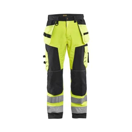 BLAKLADER 156725173399C52 - Pantalon artisan Softshell haute-visibilité Jaune/Noir