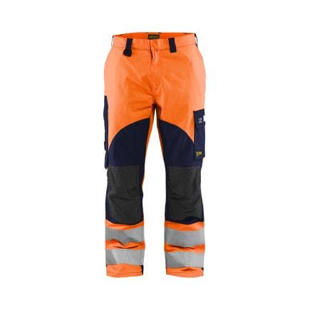 BLAKLADER 158815135389C44 - Pantalon multinormes inhérent Orange/Marine