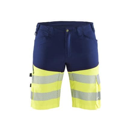 BLAKLADER 154118118933C56 - Short haute-visibilité stretch Marine/Jaune