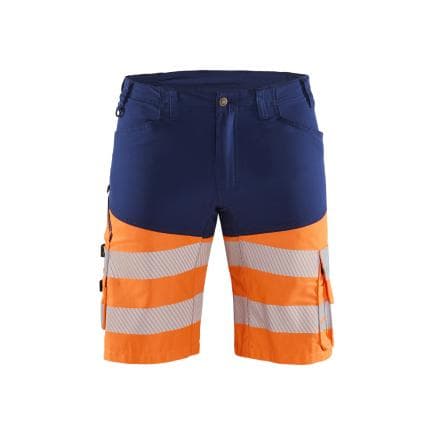BLAKLADER 154118118953C52 - Short haute-visibilité stretch Marine/Orange