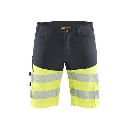 BLAKLADER 154118119633C58 - Short haute-visibilité stretch Gris moyen/Jaune