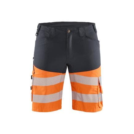 BLAKLADER 154118119653C46 - Short haute-visibilité stretch Gris moyen/Orange