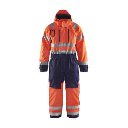 BLAKLADER 676319775389C50 - Combinaison hiver manches longues haute-visibilité Orange/Marine