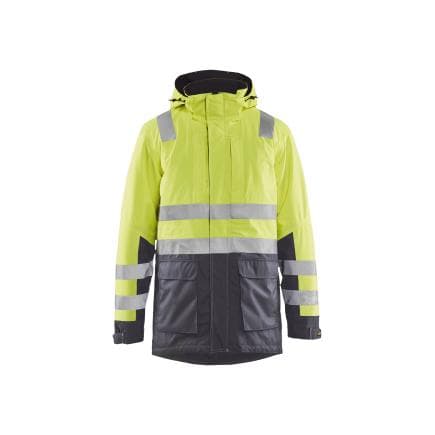 BLAKLADER 449519873396XXXL - Parka hiver haute-visibilité Jaune/Gris moyen