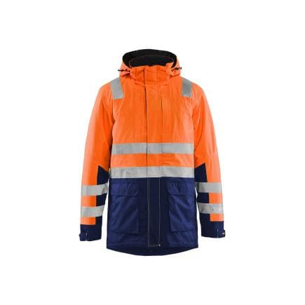 BLAKLADER 449519875389XL - Parka hiver haute-visibilité Orange/Marine
