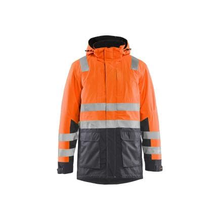 BLAKLADER 449519875396L - Parka hiver haute-visibilité Orange/Gris anthracite