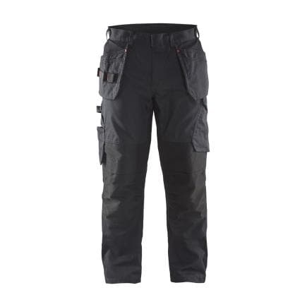 BLAKLADER 149613309956C52 - Pantalon Service stretch avec poches flottantes Noir/Rouge