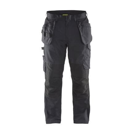 BLAKLADER 149613309998C54 - Pantalon Service stretch avec poches flottantes Noir/Gris foncé