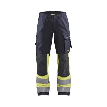 BLAKLADER 718715128933C36 - Pantalon multinormes inhérent avec stretch femme Marine/Jaune