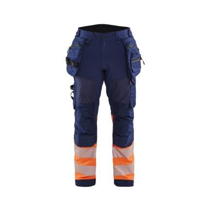 BLAKLADER 182125138953C50 - Pantalon Softshell Haute-visibilité Marine/Orange