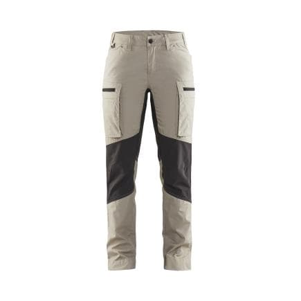 BLAKLADER 715918452799C38 - Pantalon Service stretch femme Beige/Noir