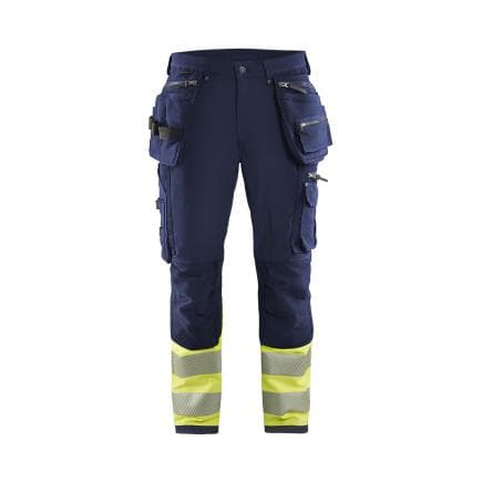 BLAKLADER 199316428933C52 - Pantalon artisan haute-visibilité stretch 4D Marine/Jaune