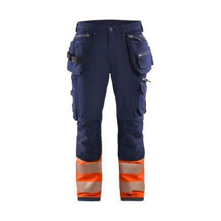 BLAKLADER 199316428953C52 - Pantalon artisan haute-visibilité stretch 4D Marine/Orange